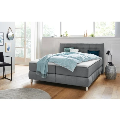 Abbildung von andas Boxspringbett &quot;Salo XXL&quot;, in Samtoptik oder Struktur, 6 Breiten Überlänge 220cm, 4 Härtegrade