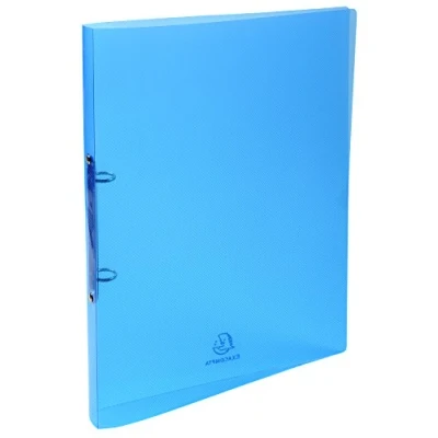 Abbildung von Exacompta 54198E Ringhefter Crystal DIN A4 aus flexiblem Kunststoff mit 2 Ringen 20 mm breit 1 Stück Zufallsfarbe ideal für Schule und Büro Ringordner Ringbuchordner