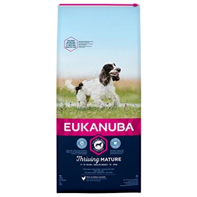 Abbildung von Eukanuba Thriving Mature Medium Breed Huhn Hundefutter 12 kg...