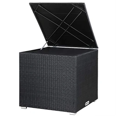 Abbildung von Casaria Auflagenbox, 318 L mit Deckel 75x75x70cm Wasserdicht Gasdruckfeder Garten