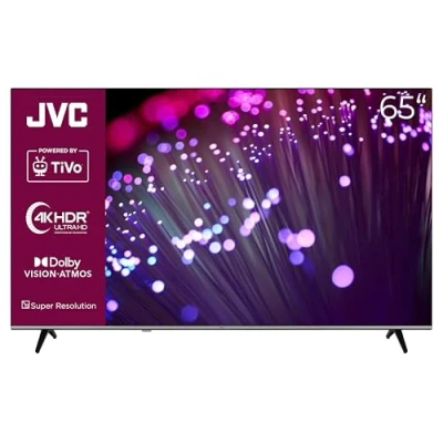 Abbildung von JVC Fernseher 65 Zoll Smart TV Powered by TiVo 4K UHD mit Dolby Vision HDR, Atmos und Triple Tuner, LED LT 65VU7555