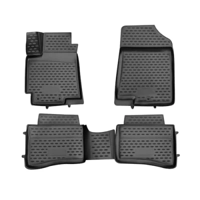 Abbildung von OMAC 4018444F Fußmattensatz Gummi, TPE (thermoplastischer Elastomer) 4 schwarz KIA: RIO 3, 3 Stufenheck
