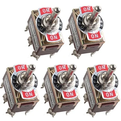 Abbildung von Mintice 5 X momentaner KFZ Auto 20A 125V 15A 250V Kippschalter Schalter Wippschalter DPDT 6 Polig EIN/AUS/EIN Metall