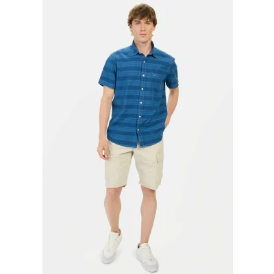 Abbildung von camel active Kurzarm Hemd, Herren, Größe: Large, Light blue