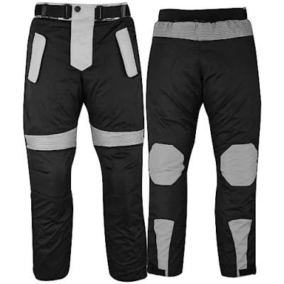 Abbildung von German Wear Herren Motorradhose Textilien Motorrad Hose Kombihose Schwarz Grau, Größe:62