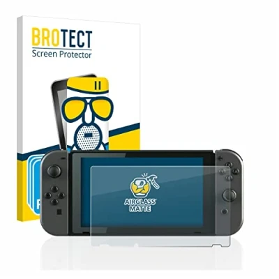 Abbildung von BROTECT Entspiegelungs Schutzglas für Nintendo Switch (3 Stück) Schutz Folie Panzerfolie Glas Matt [Extrem Kratzfest 9H, Anti Reflex]