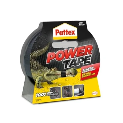 Abbildung von Pattex Power Tape Reparatur Klebeband in Box, 10 m, Schwarz