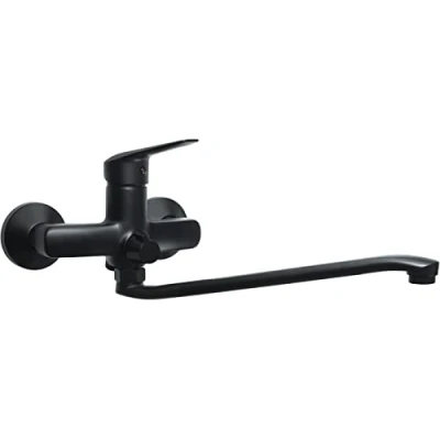 Abbildung von Deante Wannenarmatur BORO NERO Badewannenarmatur mit Brauseanschluss Bad/Waschtisch Wasserhahn, für Waschtisch geeignet, BMON56M, Schwarz