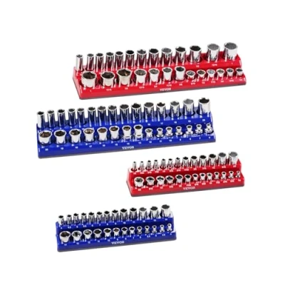 Abbildung von VEVOR Magnetischer Steckschlüssel Organizer Satz 4 teilig für metrische SAE