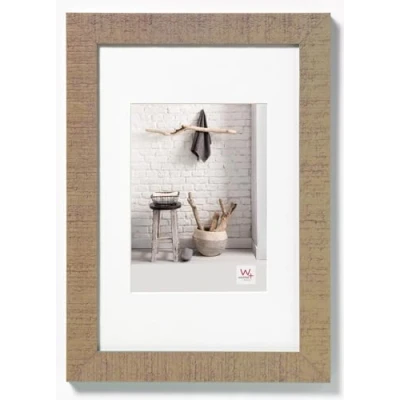 Abbildung von walther design Bilderrahmen beige 60 x 90 cm mit Passepartout, Home Holzrahmen HO090C