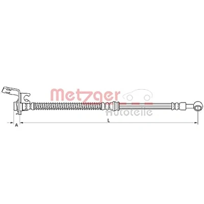 Abbildung von METZGER 4111048 Bremsschläuche 399 HYUNDAI: i10 I