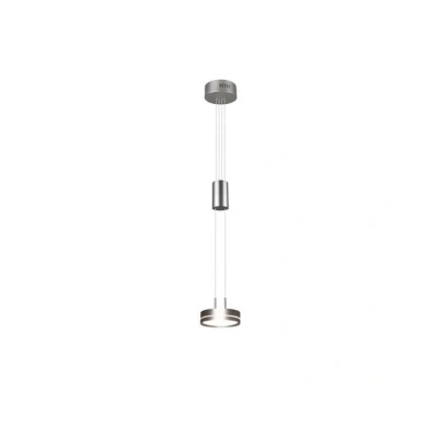 Abbildung von Trio Leuchten LED Pendelleuchte Franklin 326510107, Metall Nickel matt, inkl. 9 Watt LED, Switch Dimmer