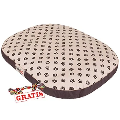 Abbildung von HobbyDog OVAL MOWBEZ7 + Spieltau gratis Hundebett Ruheplatz Hundematratze Hundekissen Hundematte Schlafplatz (4 Verschiedene Größen) (M (70 x 50 cm))