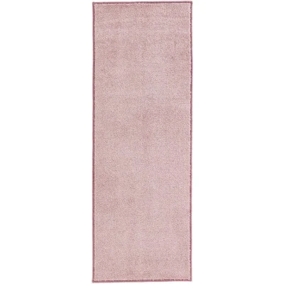 Abbildung von Hanse Home Pure Teppich Wohnzimmerteppich dichter Kurzflor Robust Schlafzimmerteppich einfarbig Modern für Esszimmer, Wohnzimmer, Kinderzimmer, Flur, Schlafzimmer, Küche Rosa, 80x300cm