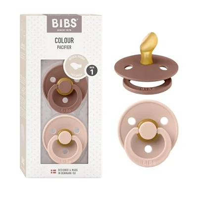 Abbildung von BIBS Colour Schnuller 2er Pack Latex Gr.1, Woodchuck/Blush