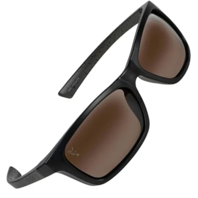Abbildung von Fox Collection Wraps Sonnenbrille Grün/Schwarz (Braunes Glas) Polarisierte