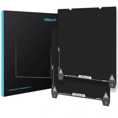 Abbildung von Creality Offiziell 2PCS Ender 3 V3 SE Bauplatte, 235x235mm PEI Blatt strukturierte Oberfläche flexible entfernbare Plattform für 3S1/3S1 Pro/3V2 Neo/3V3 KE K1/K1C (keine magnetische Basis)