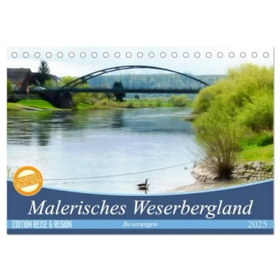 Abbildung von Malerisches Weserbergland Beverungen (Tischkalender 2025 DIN A5 quer), CALVENDO Monatskalender