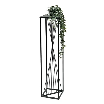 Abbildung von DanDiBo Blumenständer Blumenhocker Metall Schwarz Eckig Beistelltisch Design