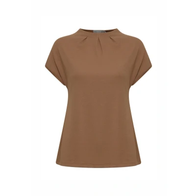 Abbildung von Fransa Zaskater 2 Tshirt basic, Damen, Größe: Large, Coca mocha