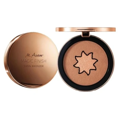 Abbildung von M. Asam MAGIC FINISH Satin Bronzer Amber &amp; Walnut (6,5 g) Hochpigmentiertes Puder Duo, Make Up mit hautverschönerndem Vitamin E, Blush für einen individuellen Softbronzing Effekt