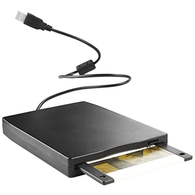 Abbildung von Xystec Diskettenlaufwerk: Externes USB Disketten Laufwerk, Slimline, PC (auch Windows 11) &amp; Mac (USB Diskettenlaufwerk, Zusatzlaufwerk)