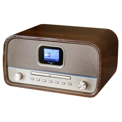 Abbildung von Soundmaster DAB970BR Retro Kompaktanlage Stereo DAB+ CD Player MP3 USB Bluetooth Microanlage (DAB+, UKW RDS, 30 W, Digitalradio, Player, DAB+, Retro, Nostalgieradio, Bluetooth)