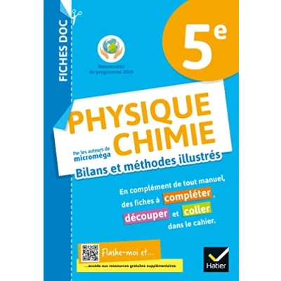 Abbildung von FICHES DOC Bilans et méthodes illustrés Physique chimie 5e Ed 2021 Cahier élève: de l&#039;élève