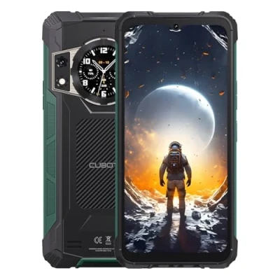 Abbildung von Cubot Kingkong ACE 2 Smartphone mit 6,56&quot; HD+ Display, 16GB (6GB+10GB) RAM und 128GB ROM, Dreifachkamera 48 MP, 5100mAh Akku, Android 14, Octa Core G85 Prozessor, Farbe Schwarz+Grün