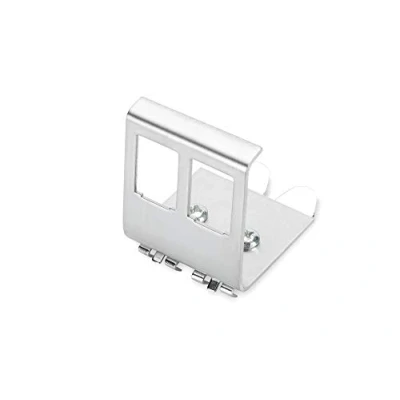 Abbildung von DIGITUS Hutschienen Adapter Für Keystone Module 2 Port 45 Gewinkelt Edelstahl Offenes Gehäuse