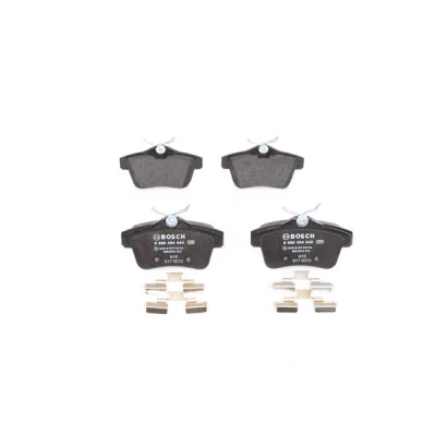 Abbildung von BOSCH 0 986 494 640 Bremsbelagsatz Low Metallic mit Montageanleitung, Anti Quietsch Blech, Schrauben PEUGEOT: 508 I SW, 5008 I, 3008