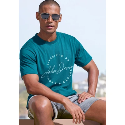 Abbildung von John Devin T Shirt, Rundhalsshirt mit Print aus reiner Baumwolle