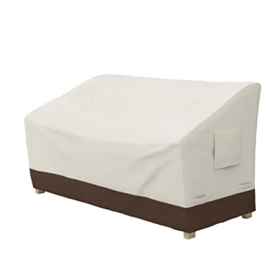 Abbildung von Amazon Basics Abdeckung für 3 Sitzer, Bank, Beige, Hellbraun