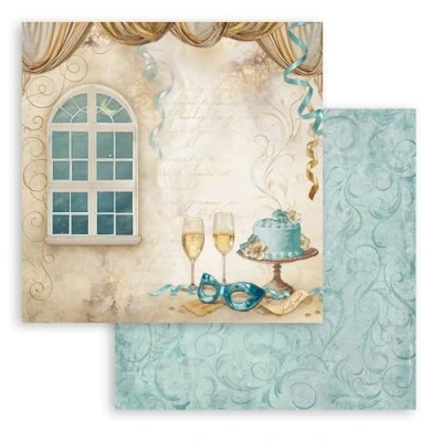 Abbildung von Stamperia Scrapbook Sheets for Scrapbooks, Albums, Card Making, Bullet Journals and More, Acid Free, Double Sided, Perfect Crafts Gifting (Masquerade, Window) (30.5 x 30.5cm)