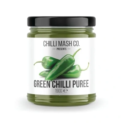 Abbildung von Chilli Mash Company Grünes Jalapeno Püree, 190 g, perfekt zum Kochen, Dips und Marinaden