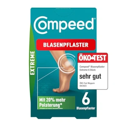 Abbildung von Compeed Blasenpflaster Extreme Hydrokolloid Pflaster für extra starken Schutz bei Blasen an den Fersen,6 Stück (1er Pack)