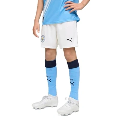 Abbildung von Puma Manchester City 25/26 Shorts Teenager Für Kinder White/Light Blue Größe: 11 12Y