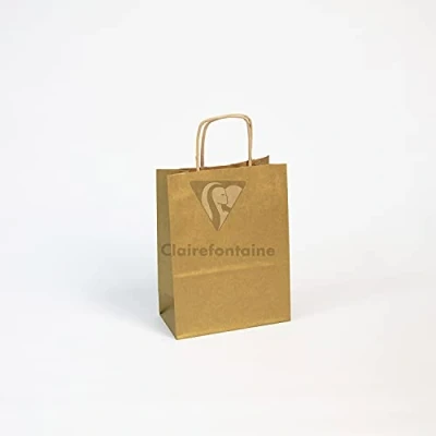 Abbildung von Clairefontaine 395605C Packung (mit 25 Geschenktaschen, Kraftpapier, 18 x 7 24 cm, ideal für Ihre Geschenke) 25er Pack gold