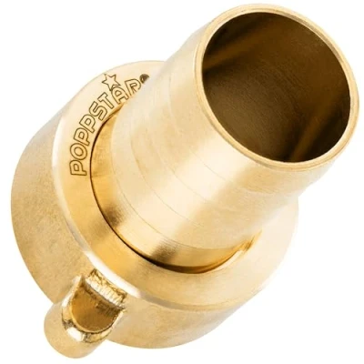 Abbildung von Poppstar Schlauchverbinder 3/4 Zoll Messing (inkl. Überwurfmutter mit Flachdichtung) Schlauchverschraubung 3/4“ Innengewinde auf Schlauchtülle (19mm)