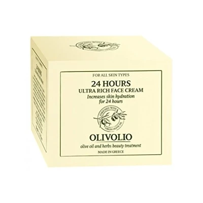 Abbildung von OLIVOLIO 24h Aktiv ultra reichhaltige Gesichtscreme mit 100% Bio Olivenöl / Hyaluronsäure und Q10 ohne Mineralöl Parabene !