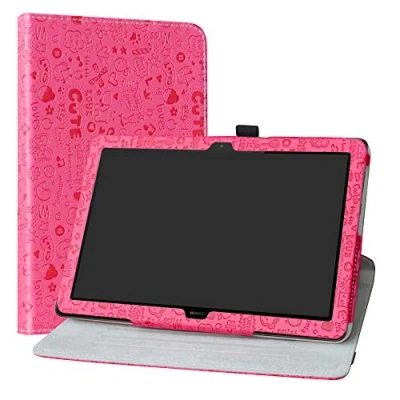 Abbildung von LiuShan MediaPad T5 10 Rotary hülle, 360rotierenden Drehbares Standfunktion hülle mit Schöne Muster für 10.0&quot; Huawei 2018 Android Tablet,Rosa