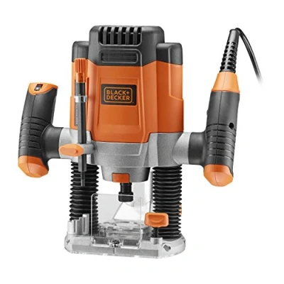 Abbildung von BLACK+DECKER KW1200E QS Oberfräse 1200 W Spannkassette 6 mm, 6,35 8 mm