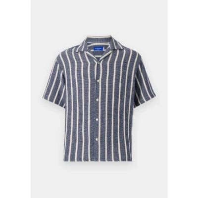 Abbildung von Jack &amp; Jones Jorcoba Stripe Resort Shirt Hemd, Herren, Größe: XL, Ocean cavern