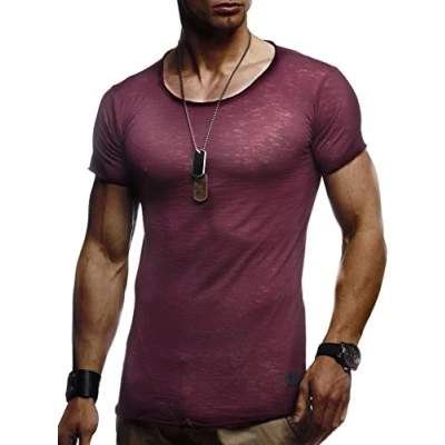 Abbildung von Leif Nelson Tshirt basic, Herren, Größe: XXL, Weinrot