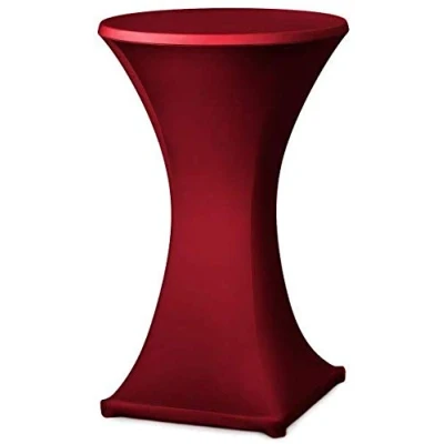Abbildung von TexDeko Stehtischhussen Stretch mit Extra Topcover 20% Elastan (70 77CM Bordeaux)