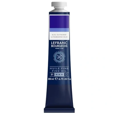 Abbildung von Lefranc Bourgeois 301821 Feine Ölfarbe in hervorragender Qualität,lichtecht mit gleichmäßige Konsistenz, 200ml Tube, ideal für Keilrahmen, Leinwand, Malkarton Blauviolett