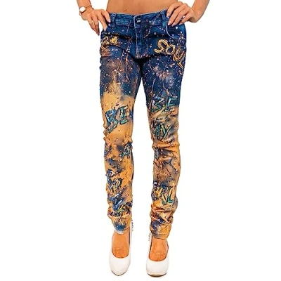 Abbildung von Cipo &amp; Baxx Jeans Slim Fit, Damen, Größe: 29x34, Orange