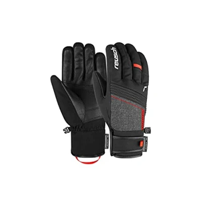 Abbildung von Reusch LUCA Fingerhandschuh, Größe: 8, Black mel/saf.yell/b.blue