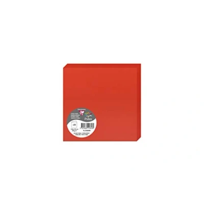 Abbildung von Clairefontaine 22848C Packung (mit 25 Doppelkarten Pollen, Gefaltet, 135 x mm) 210g, korallenrot