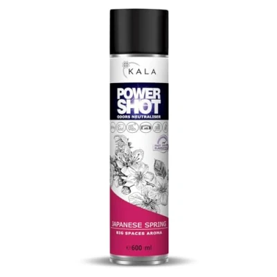 Abbildung von KALA Geruchsneutralisierer für Räume POWER SHOT, Geruchsentferner Große Flächen ca. 200 m3, Lufterfrischer mit Aktiver Neutralisator alle Duft Japanese Spring, 600 ml